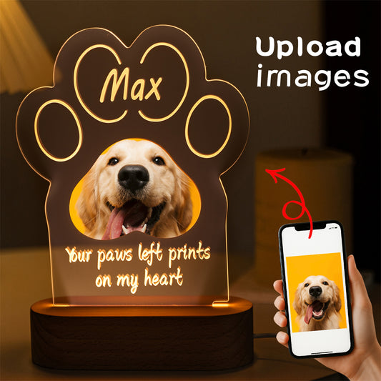 Upload a photo of your dog or cat to create a custom paw memorial light – MoeCraze
